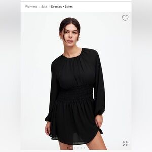 New (never worn) Bubble-Sleeve Smocked Mini Dress from Madewell